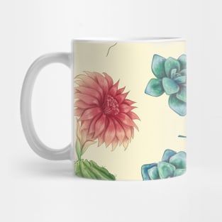 Cactus & Succulent Garden Yellow Print Mug